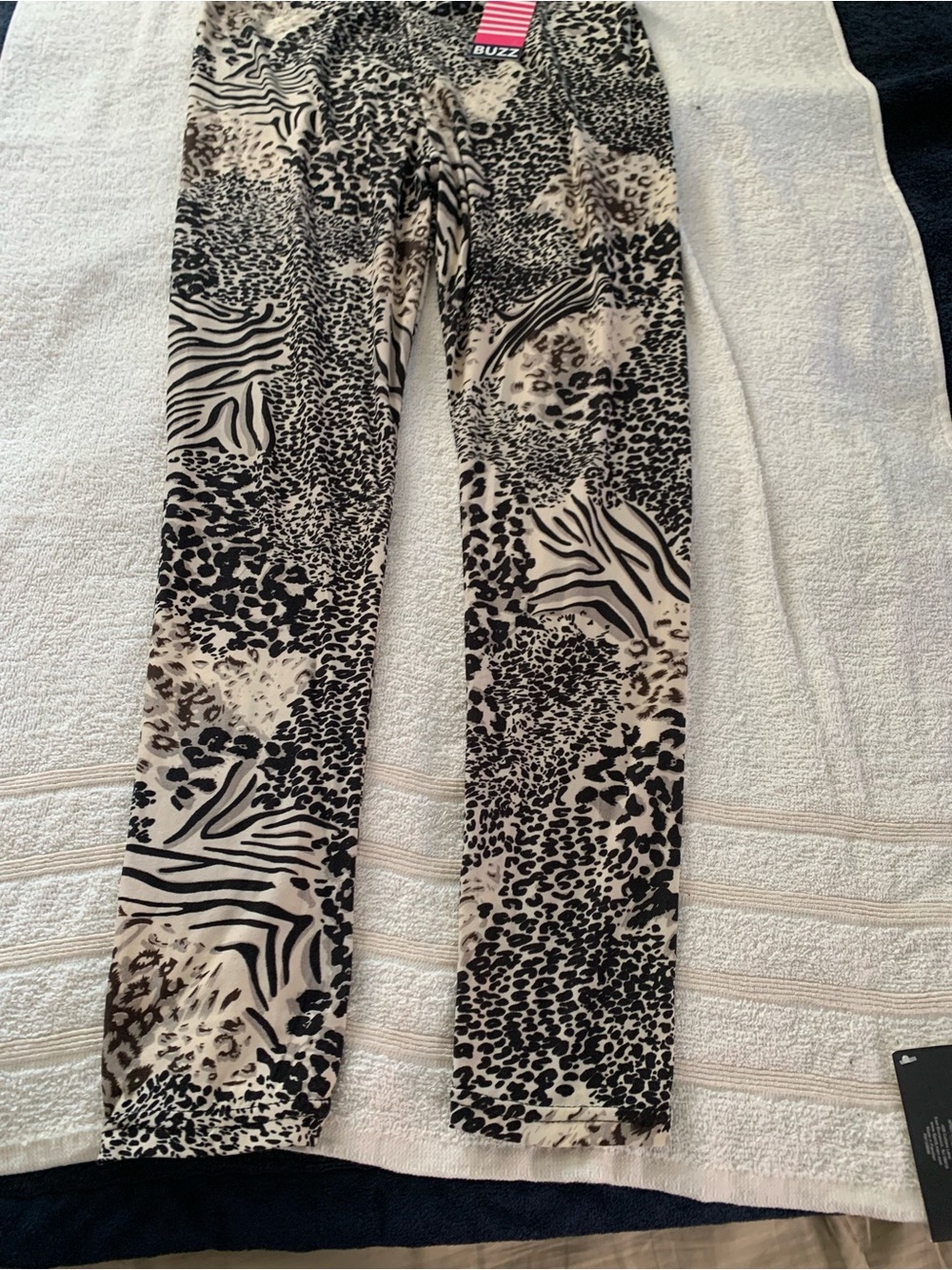 Animal Print Women’s Jeans - Black and Cream